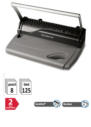 GBC MultiBind 208 Comb & Wire Binder 125 Pages
