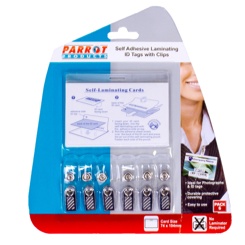 Laminating Self Ashesive Id Tags And Clip 6