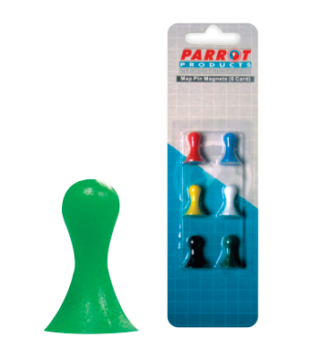 Magnets Map Pins 16mm 6 Card Assorted