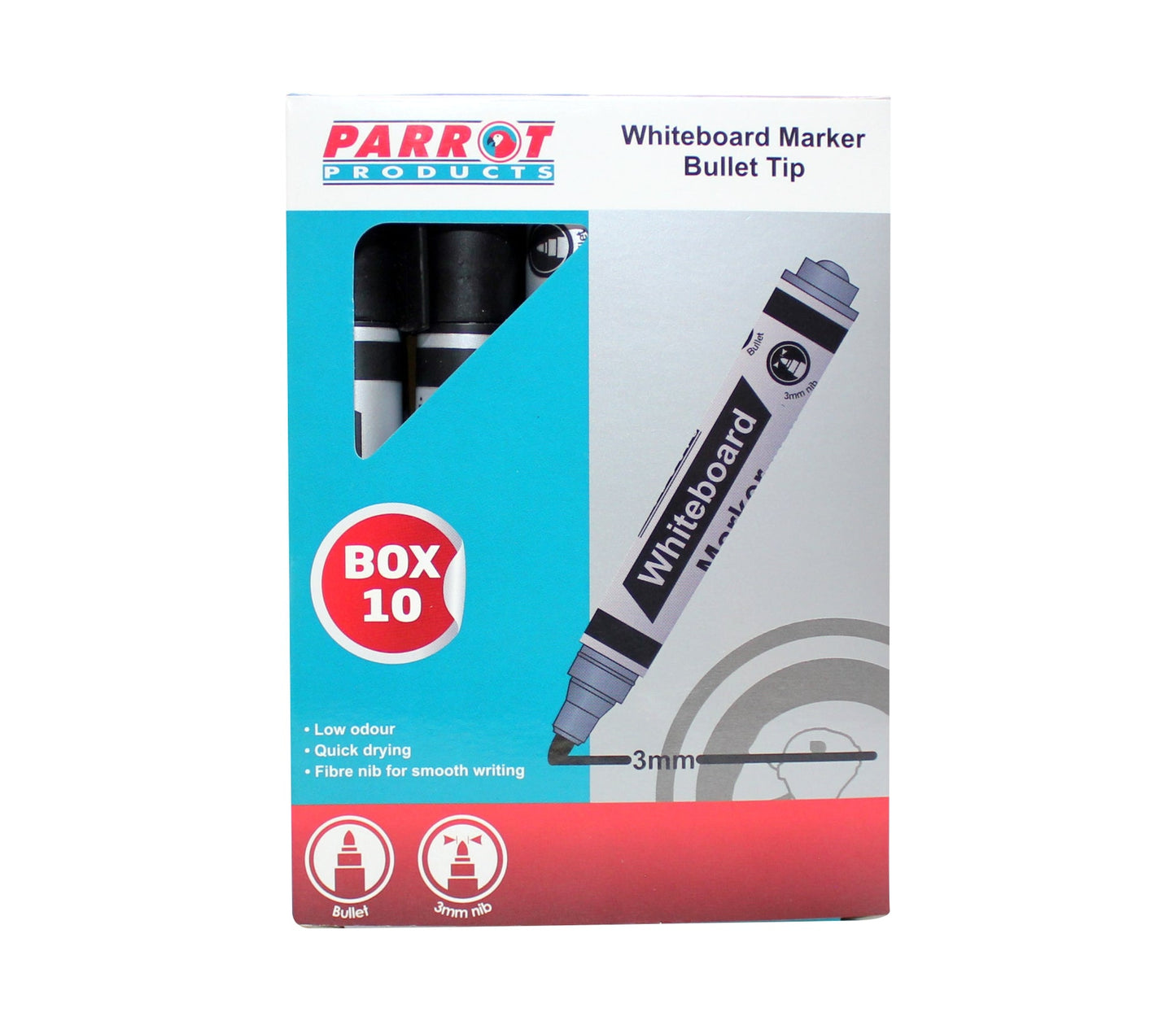 Marker Whiteboard Bullet Box 10 Black