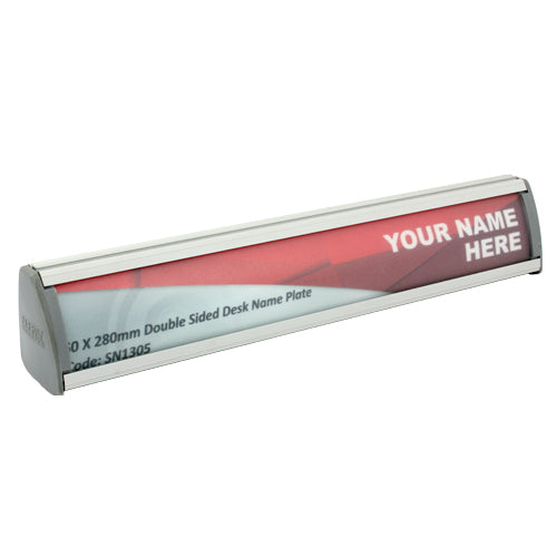 Sign Frame Desk Name Plate 280x 50mm Double Sided
