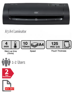 GBC Fusion 1100L A3 Low Volume Laminator