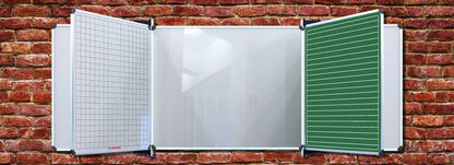 Edu Board Swing Leaf 1220x910mm Non Magnetic Chalk Lines & Blocks