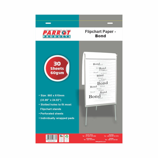 Flipchart Paper Bond 30 Sheets 860x610mm 60gsm