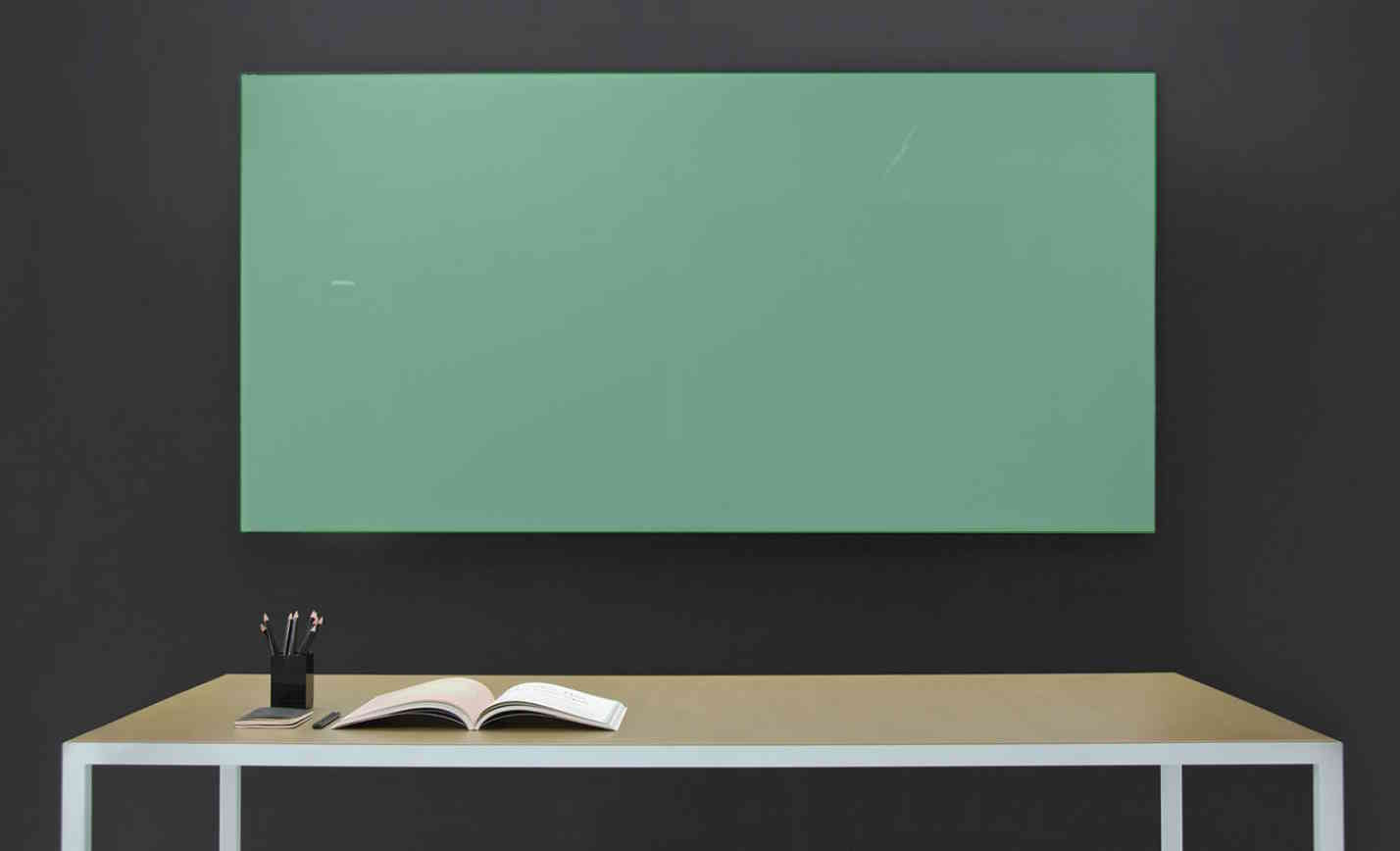 Floating Magnetic Glassboard Various Colours 2000 x 900mm
