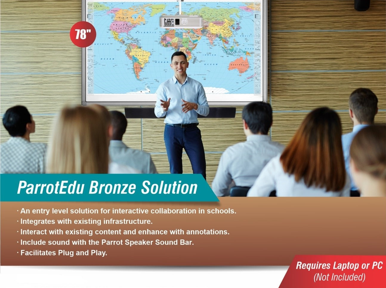 Complete 78 inch Interactive Whiteboard Bundle Installed