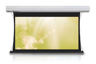 JK Electric Screen In-Ceiling Tab Tension GREY Fabric 16:9 Aspect Ratio
