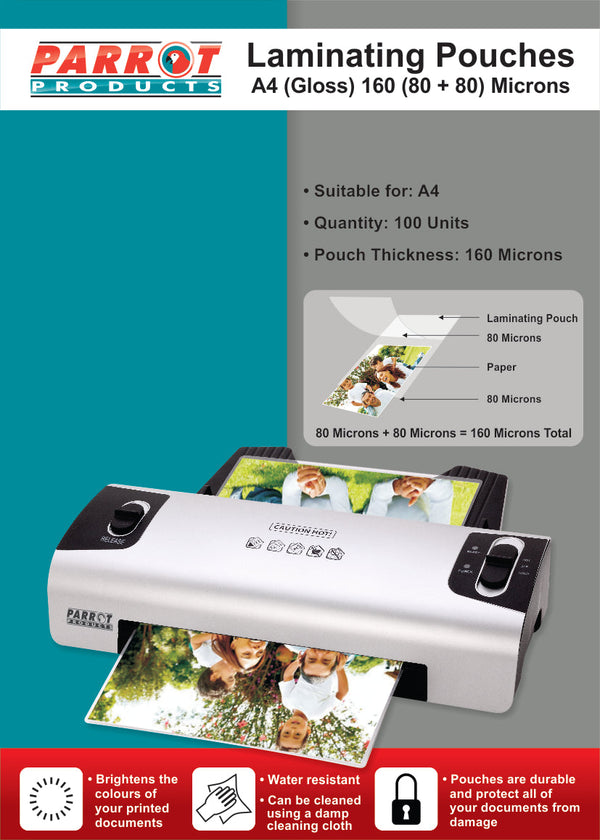 Laminating Pouch A4 220x310mm 160 (80+80) Mic Box 100 – Office Web