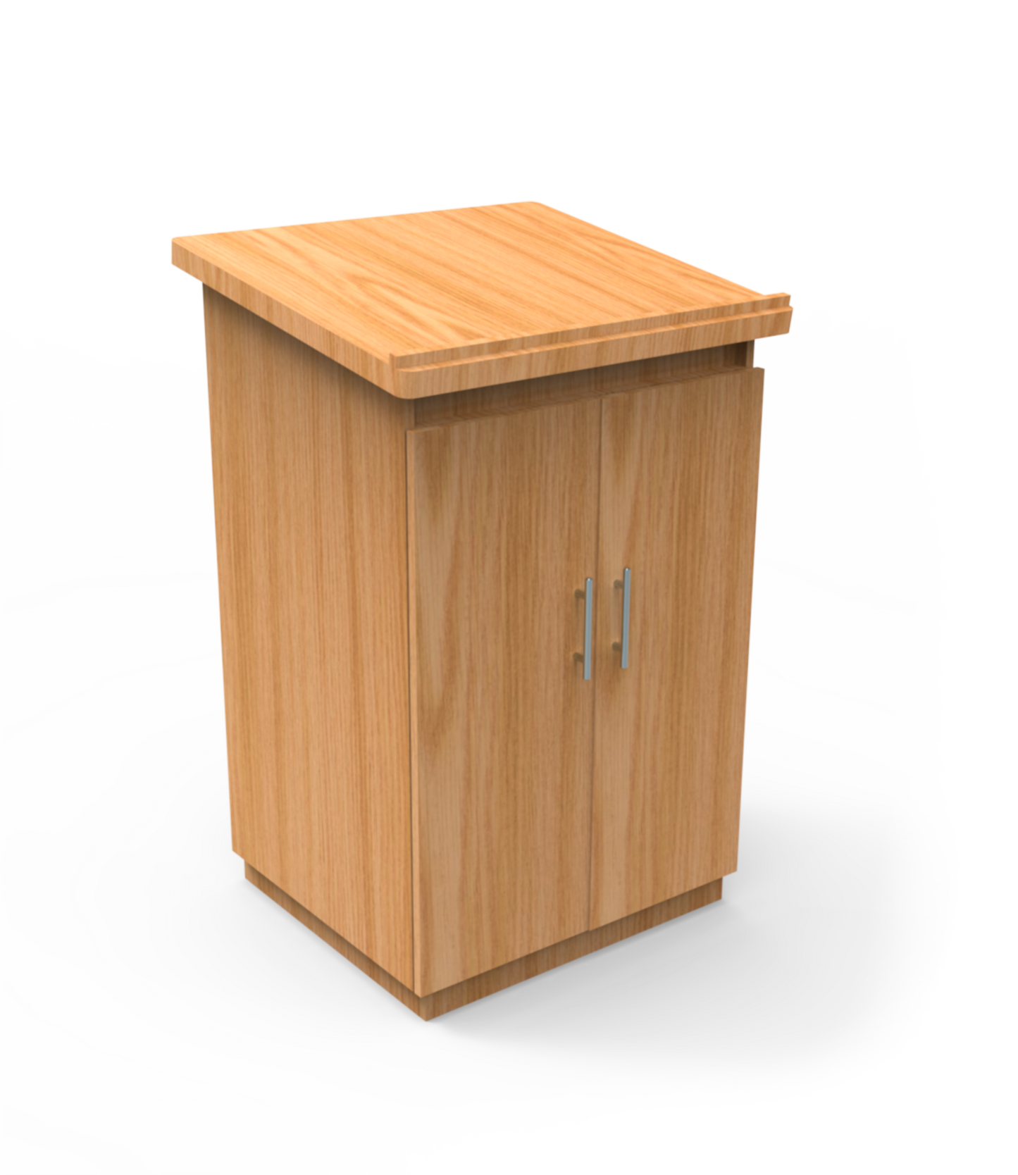 Free-Standing Wooden Cabinet Lectern