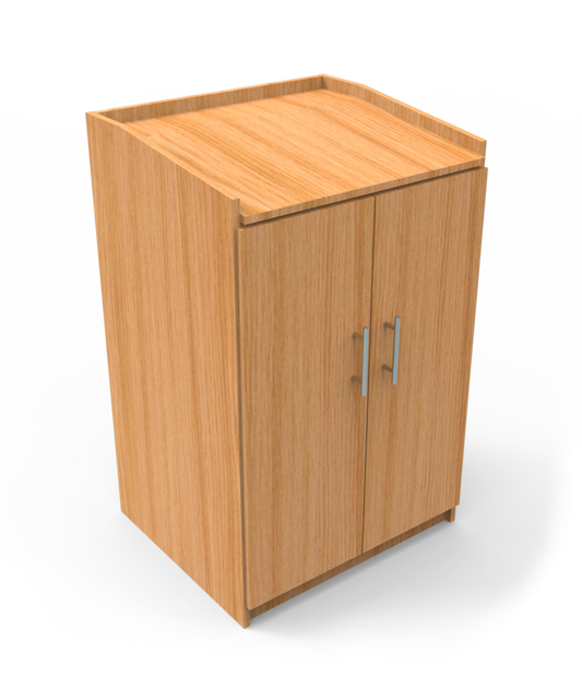 Mobile Interactive Wooden Lectern