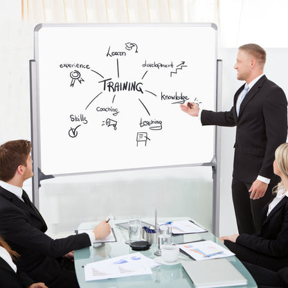Non-Magnetic Whiteboard on Mobile Stand - Click to Select Size