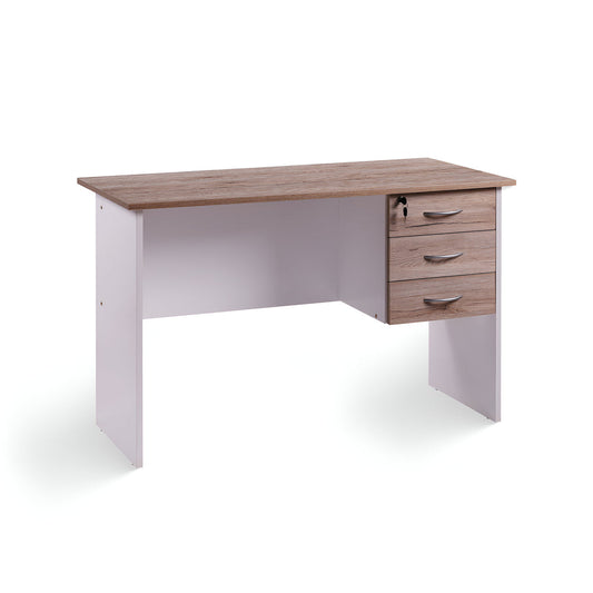 Solitude 1200 Workdesk + 2 drawers Sanremo oak and white