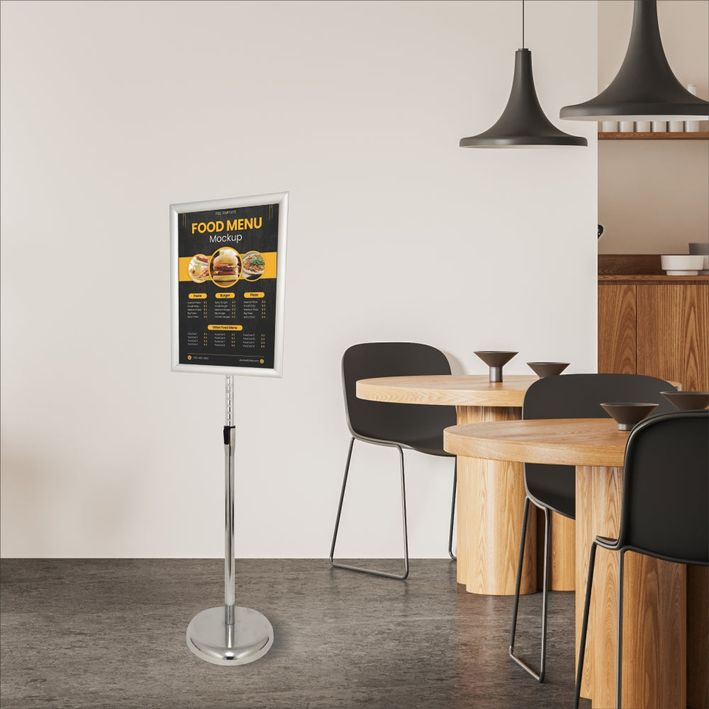 Lollipop aluminium poster frame stand A4