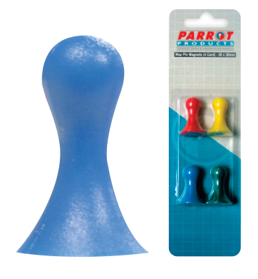 Magnets Map Pins 30mm 4 Card Assorted