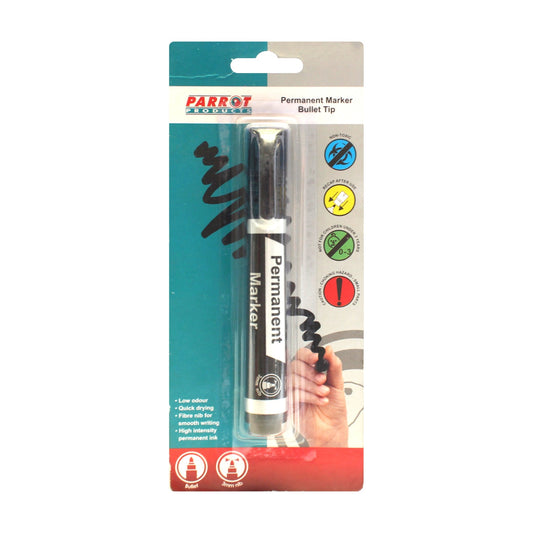 Marker Permanent Bullet Carded Black