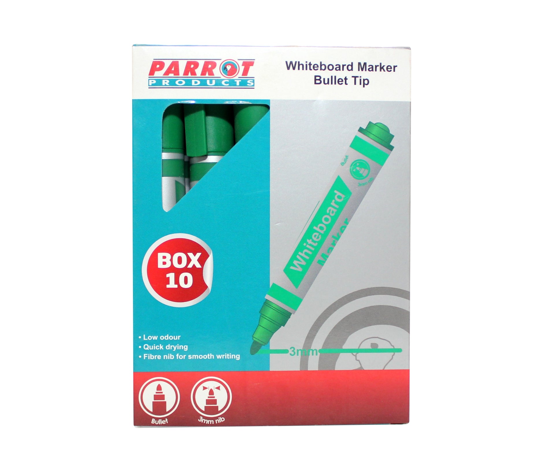 Marker Whiteboard Bullet Box 10 Green – Office Web
