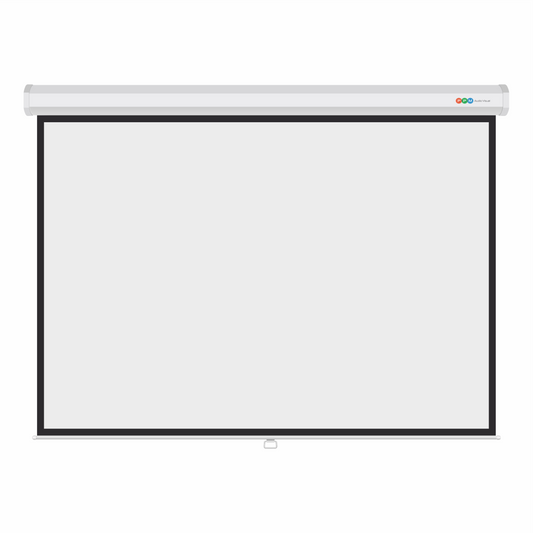 Manual Projector Screen 4:3 Aspect Ratio - Click to Select Size