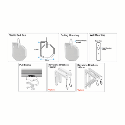 Manual Projector Screen 4:3 Aspect Ratio - Click to Select Size