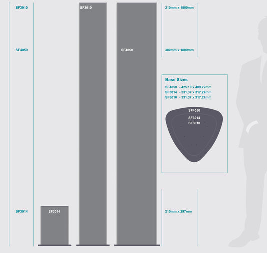 Sign Frame 300x 1800mm Triangular Tower