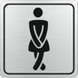 Sign Symbolic 150 x 150mm Black Printed Ladies Toilet Sign On Brushed Aluminum Acp