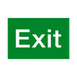 Symbolic Sign 150 x 300mm Exit Green On White Acp