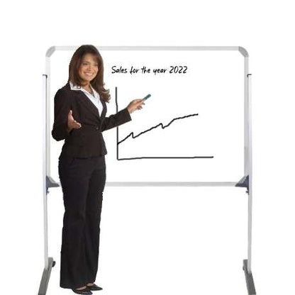 Magnetic Whiteboard on Mobile Stand - Click to Select Size