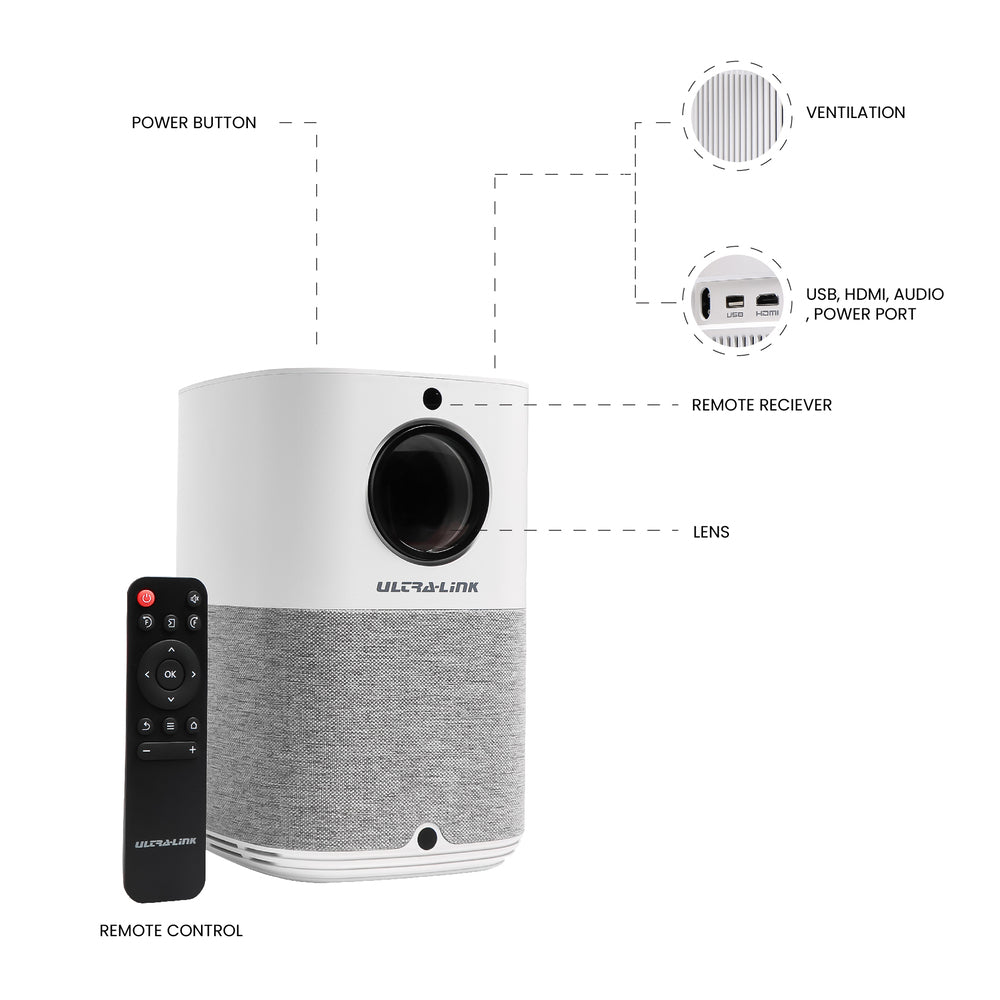 Ultra-Link PJ20 Portable Smart Projector