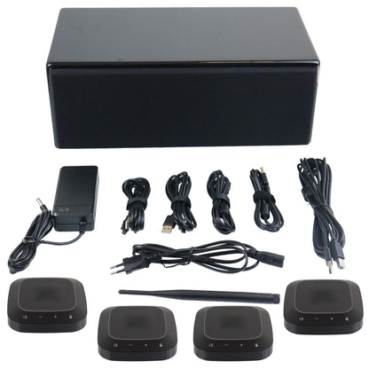 Wireless Audio Conferencing System with 4 Microphones & Loudspeaker