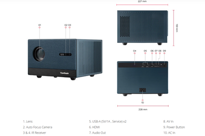 Viewsonic LX60HD 1080p Smart LED Projector w/ Built-in Google TV