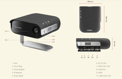 Viewsonic M1X Smart LED Portable Projector + Harman Kardon Speakers