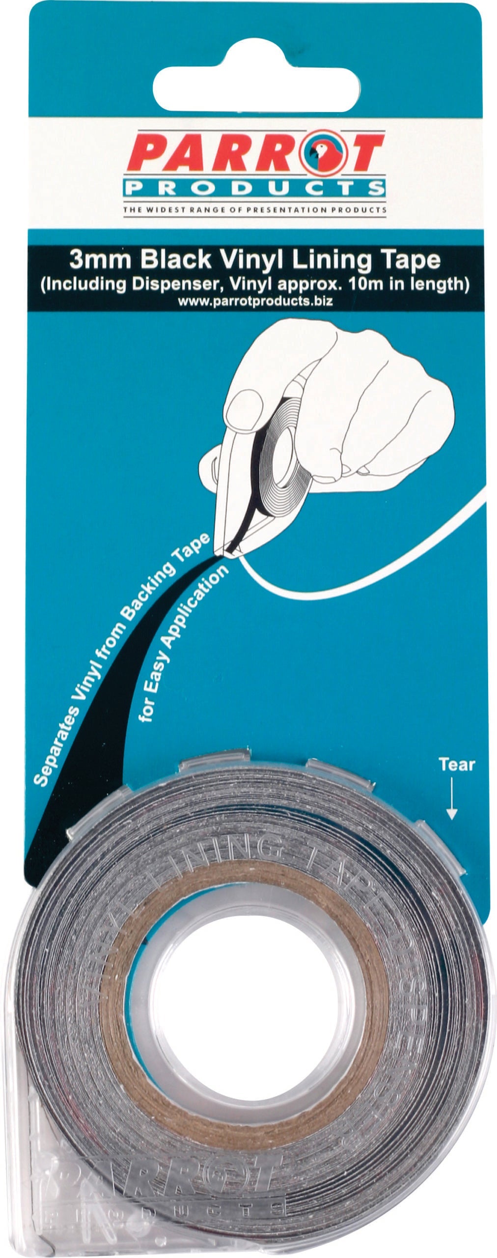 Vinyl Lining Tape 10 Mts 3mm Black