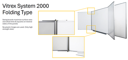 Vitreous Enamel Vitrex System 2000 Whiteboards 4000mm x 1200mm