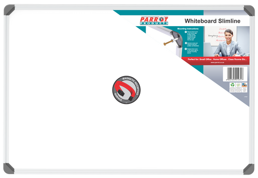 Parrot Whiteboard Slimline Magnetic 900x600mm