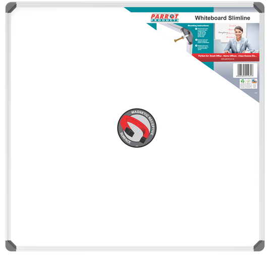 Parrot Whiteboard Slimline Magnetic 900x900mm