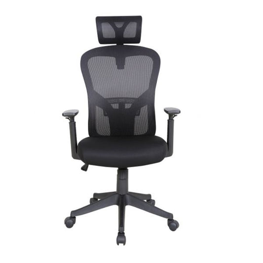 Optima Operators High Back Mesh Chair with head rest - Black